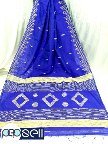 Handloom nimki jamdani  saree with blouse piece for sale in Ernakulam 5 