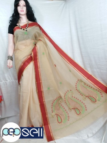 Handloom Pure cotton tant saree for sale in Kochi 0 