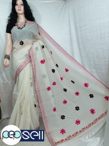 Handloom Pure cotton tant saree for sale in Kochi 3 