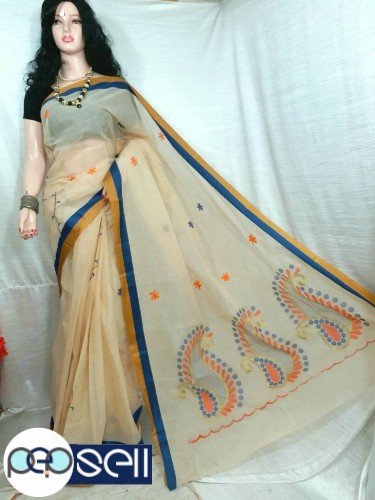 Handloom Pure cotton tant saree for sale in Kochi 5 