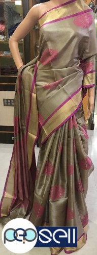 Pure tussar silk saree all over full booti jala for sale in Kochi 5 