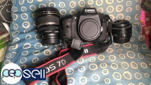 Camera 7D 15000 clicks only for sale with two canon lens(50mm1.8f and 10-22 3.5-4.5f) 1 
