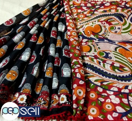 Cotton Pompom sarees with blouse Kerala Ernakulam Kochi 2 