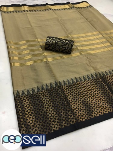 Silk cotton saree with extra blouse Kerala Kochi Ernakulam 1 