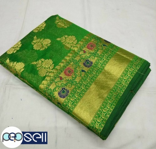 Fancy banarsi saree Fabric silk Cottan Brocade Blouse   - Kerala Kochi Ernakulam 3 