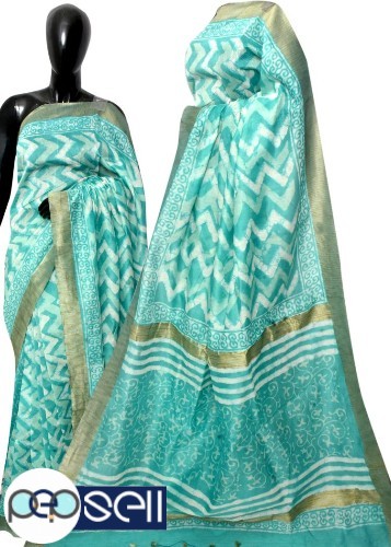 Available Gicha border silk saree with blouse - Kerala Kochi Ernakulam 1 