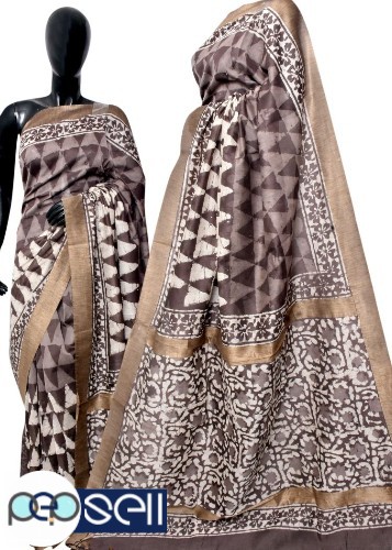 Available Gicha border silk saree with blouse - Kerala Kochi Ernakulam 2 