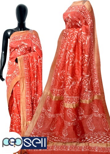 Available Gicha border silk saree with blouse - Kerala Kochi Ernakulam 4 