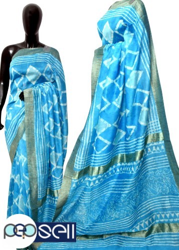 Available Gicha border silk saree with blouse - Kerala Kochi Ernakulam 5 