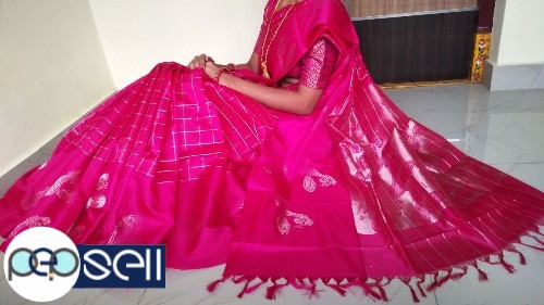 75% pure silk and 25% cotton kanjivaram silk handloom sarees  - Kerala Kochi Ernakulam 0 