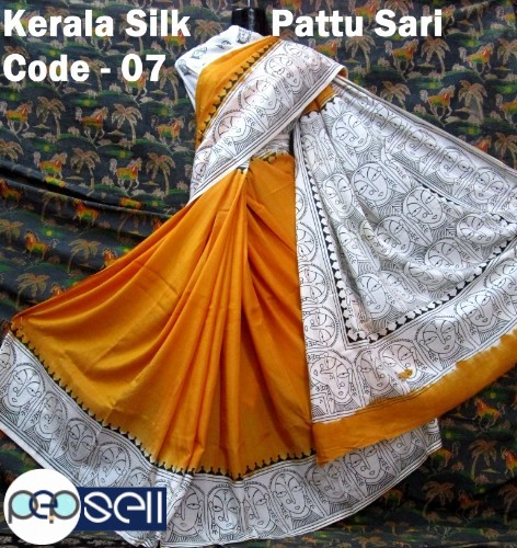 Kerala Silk kalamkari Pattu saree  - Kerala Kochi Ernakulam 0 