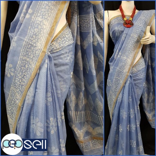  Pure Kota Silk sarees  in fine quality of *batik double dye   With blouse - Kerala Kochi Ernakulam 2 