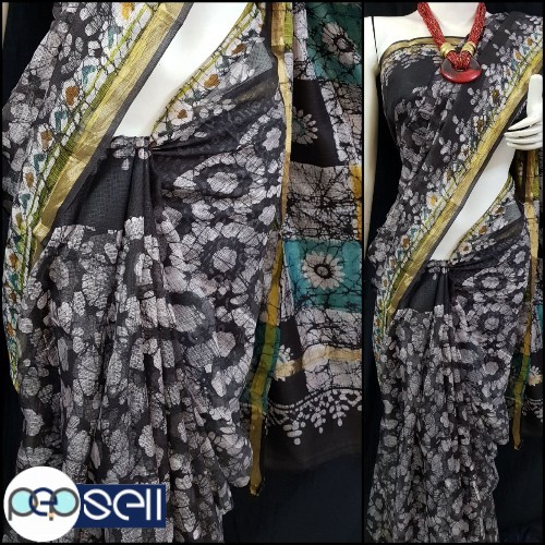  Pure Kota Silk sarees  in fine quality of *batik double dye   With blouse - Kerala Kochi Ernakulam 3 