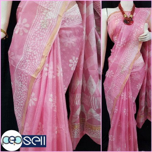  Pure Kota Silk sarees  in fine quality of *batik double dye   With blouse - Kerala Kochi Ernakulam 5 