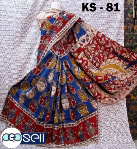 Silk Kalamkari saree with bp More shades available - Kerala Kochi Ernakulam 0 
