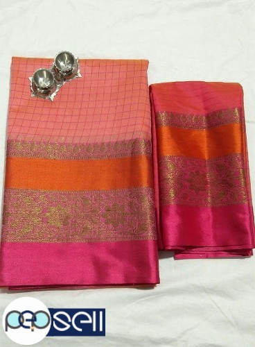 Banarasi fancy and stylish exclusive original Maheshwari soft pure silk cotton saree   With blouse   - Kerala Kochi Ernakulam 1 