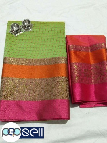 Banarasi fancy and stylish exclusive original Maheshwari soft pure silk cotton saree   With blouse   - Kerala Kochi Ernakulam 2 