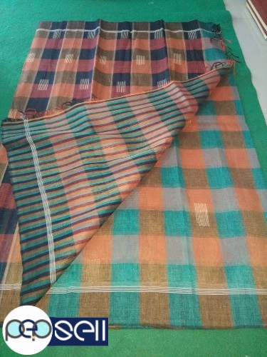 Tassar linen ghicha  silk sarees with bp - Kerala Kochi Ernakulam 1 