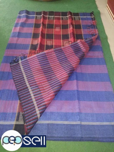 Tassar linen ghicha  silk sarees with bp - Kerala Kochi Ernakulam 2 