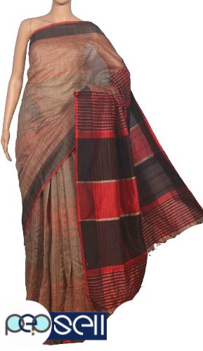 Handwoven pure tussar silk saree - Kerala Kochi Ernakulam 3 