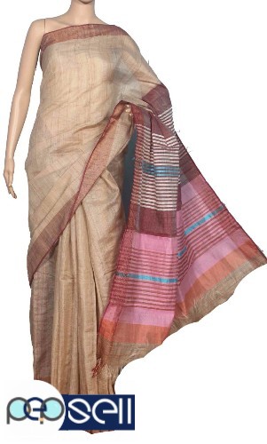 Handwoven pure tussar silk saree - Kerala Kochi Ernakulam 4 