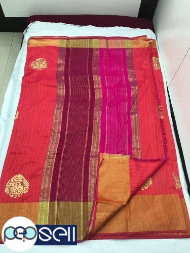 Raw silk saree with embriodery work - Kerala Kochi Ernakulam 5 