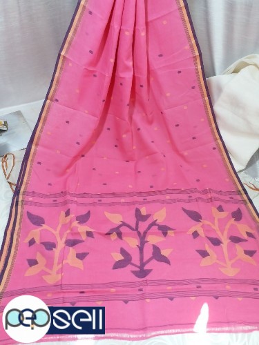 Handloom Cotton pure  Cotton jamdani saree - Kerala Kochi Ernakulam 3 