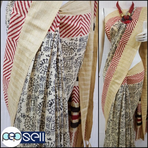 Pure Handloom Cotton Sarees in fine quality of  *Hand Block Print.* - Kerala Kochi Ernakulam 0 