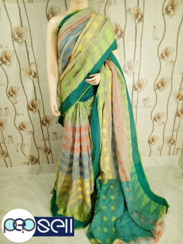 Linen saree by linen  new designs  - Kerala Kochi Ernakulam 3 
