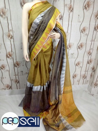 Linen saree by linen  new designs  - Kerala Kochi Ernakulam 5 