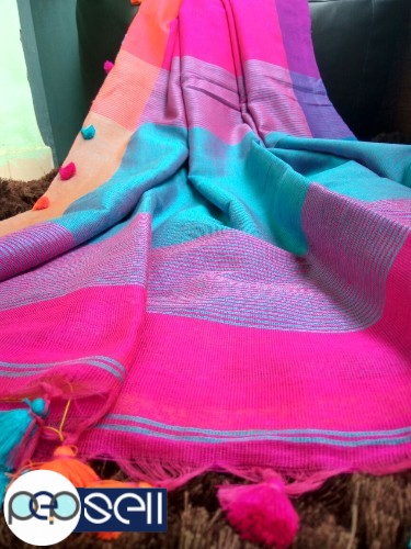 Handloom Plain Soft Cotton Saree - Kerala Kochi Ernakulam 0 