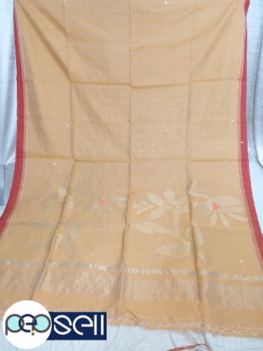 Silk cotton sequence jamdani saree  - Kerala Kochi Ernakulam 1 
