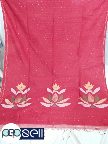 Silk cotton sequence jamdani saree  - Kerala Kochi Ernakulam 3 