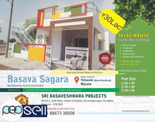 Indipendent houses for sale. 30*40 ( 30 lacs ) & 20*30 ( 15 lacs) dimensions. 2 