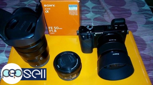 Sony a6300 camera & E mount lense 18-105 f4, 50mm f1.8 0 