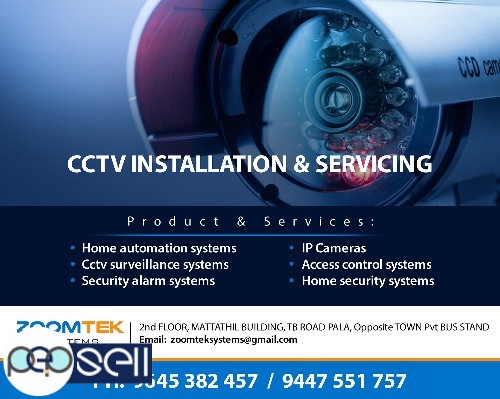 ZOOMTEK-Top CCTV Installation Services in Kottayam Pala Changanassery Erattupetta Ettumanoor Idukki 0 