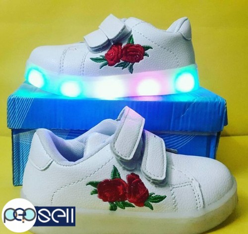 Embroidery led kids shoes 0 