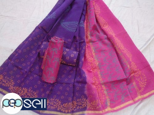 Churidar Material - Chanderi silk color DABU* Hand block print suits Kochi Ernakulam Kerala 0 