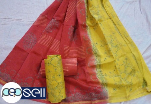 Churidar Material - Chanderi silk color DABU* Hand block print suits Kochi Ernakulam Kerala 2 