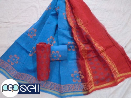 Churidar Material - Chanderi silk color DABU* Hand block print suits Kochi Ernakulam Kerala 3 