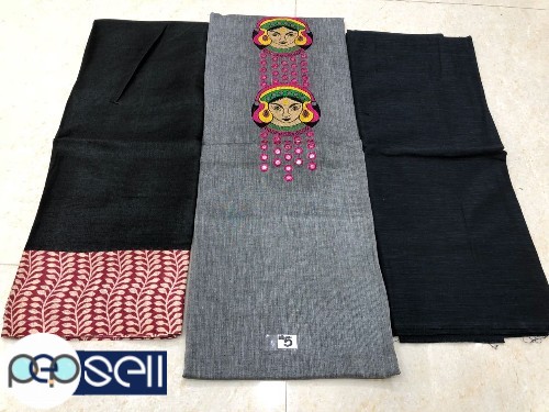 Pure handloom cotton churidar materials for sale in Kochi 0 