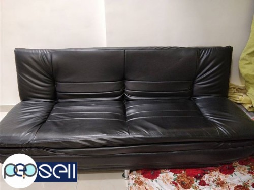 Leatherette sofa cum bed 1.5 years old 1 