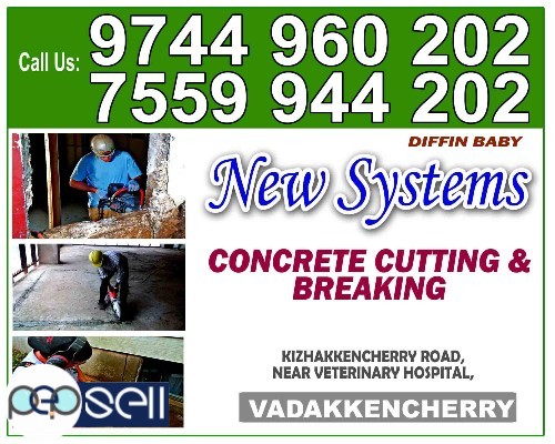 NEW SYSTEMS-Concrete Cutting,VADAKKENCHERRY,Kollengode,Muthalamada, Govindhapuram,Peruvemba 3 