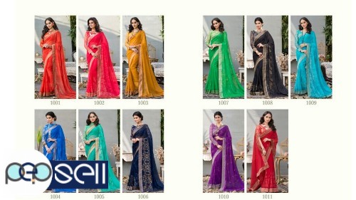 Beautiful Georgette Sarees with border 0 