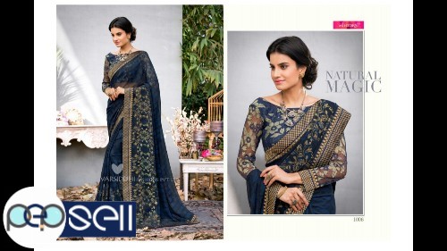 Beautiful Georgette Sarees with border 5 