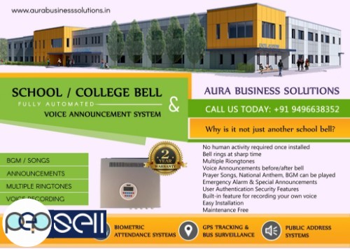 Automatic School / College Bell with Voice Announcement - Aura Business Solutions 0 