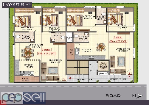 2 BHK Flat for sale in JP Nagar 7th phase 1 