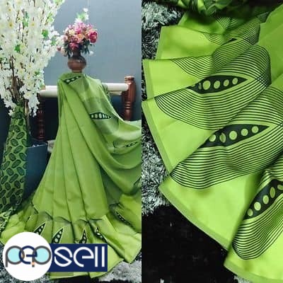 SATIN PATTA GEORGETTE SAREES AVAILABLE 4 