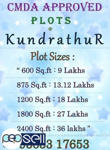 Plots for Sale at Kundrathur 0 