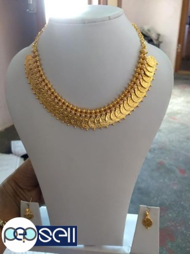 Srv fashion jewelry Matte finish and gold finish kasu necklace 0 